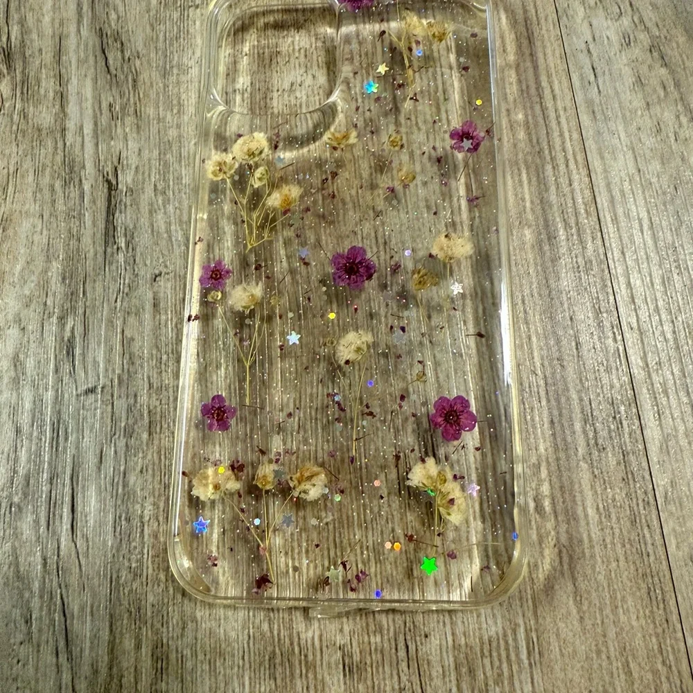 Floral Transparent Phone Case for IPhone 12 mini